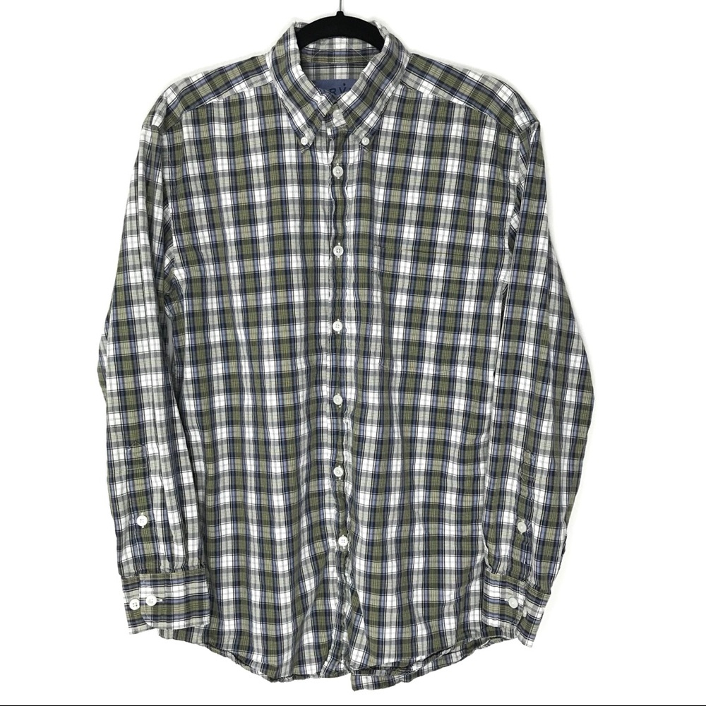 Orvis Medium Surfwashed Plaid Button Down Shirt - image 1